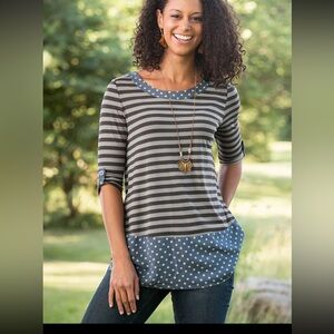 Matilda Jane Woman’s Choose your own path Let's Get Lost Top Blouse size L Large